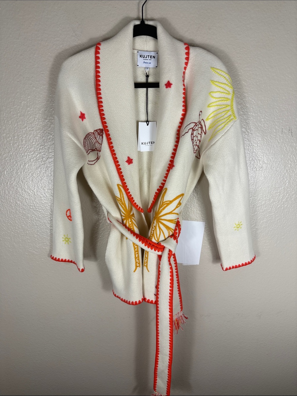 KUJTEN JACKET MAZIGH MAR MULTICOLOR Cashmere Shawl Collar Jacket - Picture 5 of 9